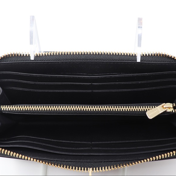 Brand New Coach Boxed Slim Accordion Zip Smooth Leather Wallet Black - Picture 10 of 11